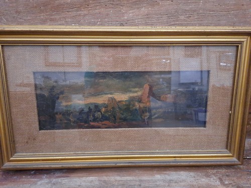 Dipinto olio tavola achille - dipinto,