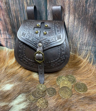 Scarsella in cuoio Templare - LARP, RIEVOCAZIONE, COSPLAY, CINEMA, TEATRO