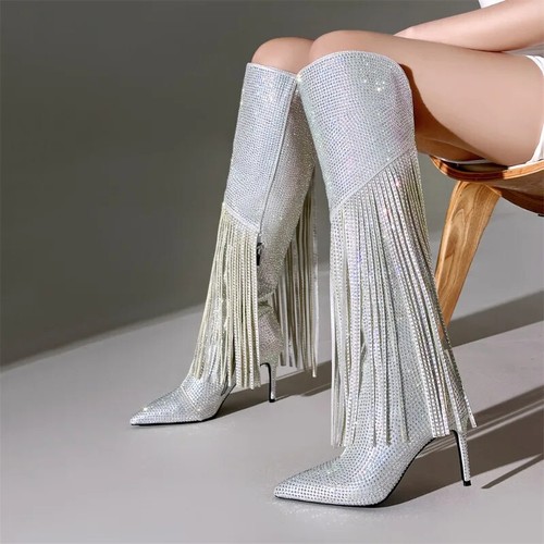 Stivali lunghi donna - , strass