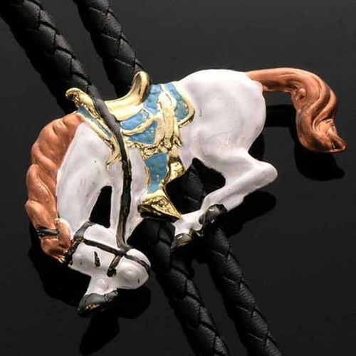 Cravatta con fibbia cavallo - con, fibbia,