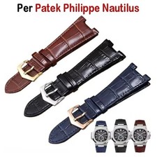 Cinturino orologio pelle 25-12mm per Patek Philippe Nautilus 5711 5712G 5980
