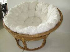 POLTRONA RATTAN  VIMINI PAPASAN CON TORCIGLIONE  115 CM CON CUSCINO DA GIARDINO 