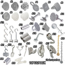 Bottone linguale ortodontico dentale maglia crimpabile base gancio catena bottoni incollabili