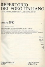 Repertorio del Foro Italiano. legislazione, bibliografia, giurisprudenza. 1986.