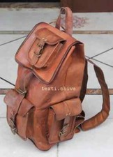 Nuovo zaino in vera pelle grande zaino borsa da viaggio per uomo e donna.