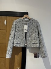 ZARA GIACCA BLAZER ARGENTO