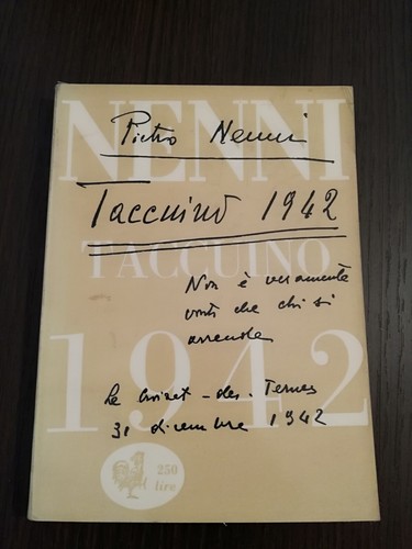Taccuino 1942 pietro nenni - pietro, /