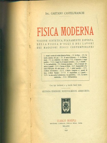 Fisica moderna castelfranchi - moderna,