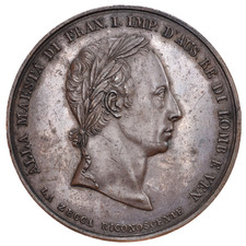 REGNO LOMBARDO VENETO, Francesco I, Medaglia Visita alla Zecca di Milano  1825