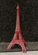 Riproduzione Torre Eiffel Stampa A Resina Rosso Trasparente