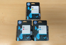 HP 11 CARTUCCIE ORIGINALI  28 ml MAGENTA GIALLO CIANO C4837A C4838A C4836A NUOVE