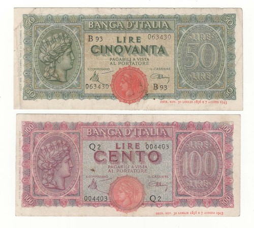 Lotto 100 lire italia - ,