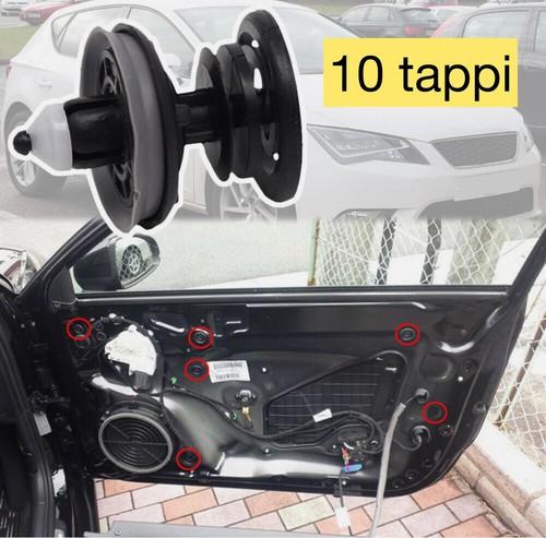 Door card panel trim - door, clips