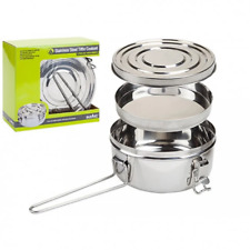 3 Pezzi Acciaio Inox Tiffin