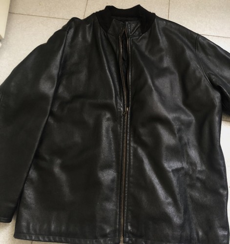 Giacca pelle nera uomo - in,