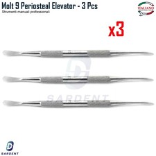 Dentale Molt 9 Periostale Ascensore Chirurgici Impianti Elevatore 3pcs Impostat