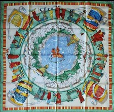 HERMES PRIERES AU VENT Sciarpa