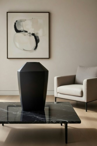 Vaso design geometrico nero - design,