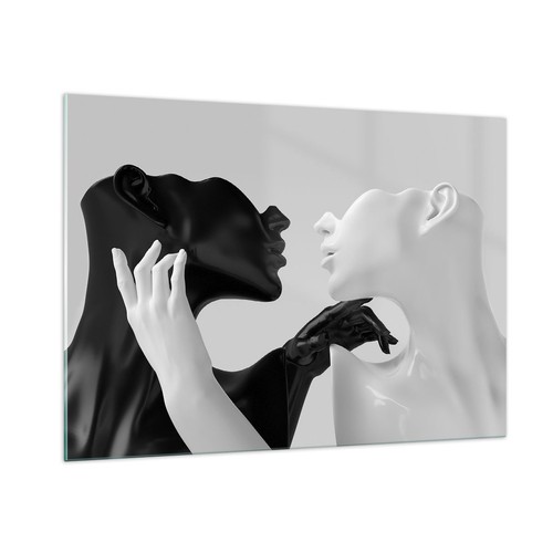 Quadro vetro 100x70cm nero - su,