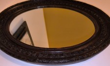 specchio specchiera antica ovale legno ' 800