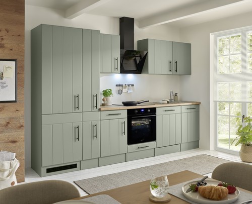 Cucina lineare country verde - cucina,