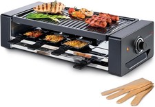 Korona 45070 Raclette Persone, Grill da Tavolo con 8 padelle e 8 spatole, Facile