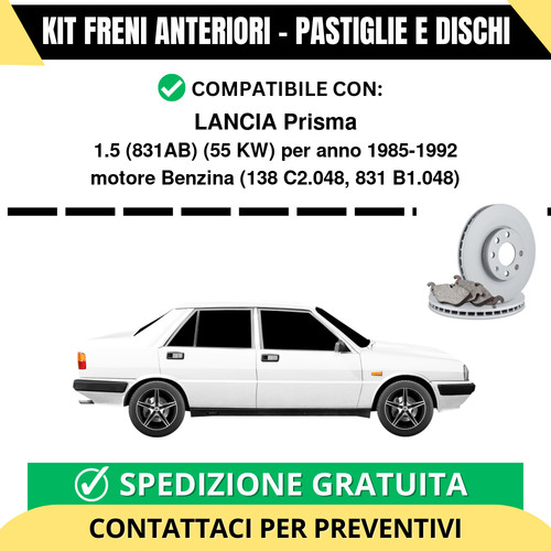 Kit freni anteriori - anteriori, lancia