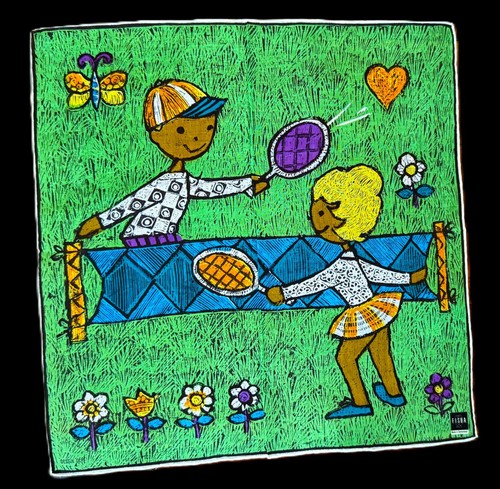 Nwt 60s hanky artist ritva - nwt,