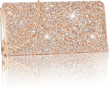 Pochette E Clutches Donna, Borsa Da Sera Con Strass Luccicanti Con Catena per Ma