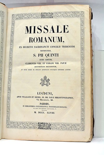 Pii quinti missale - missale, romanum