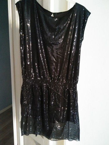 Vestito paillettes nero 42 - vestito, tg.