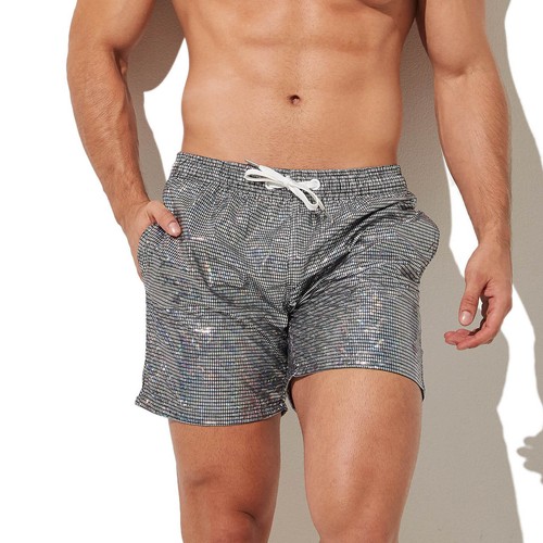 Pantalone corto uomo - wet, look