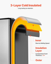 VEVOR Macchina per Ghiaccio Da