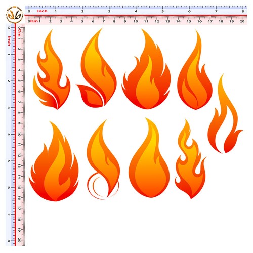 Fiamme adesivi flames - , sticker