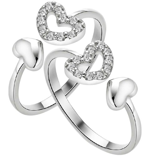2pcs anello cuore - , apertura