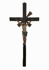 Crocifisso Antico In Legno E