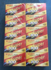 RULLINI SUPER 100 NEW LUCKY COLOR FILMS 12 pose NUOVO Sigillato COLORE