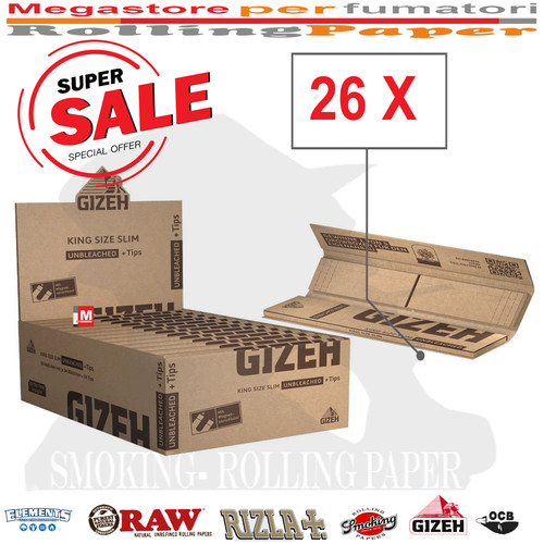 Cartine giza king size lunghi - giza,