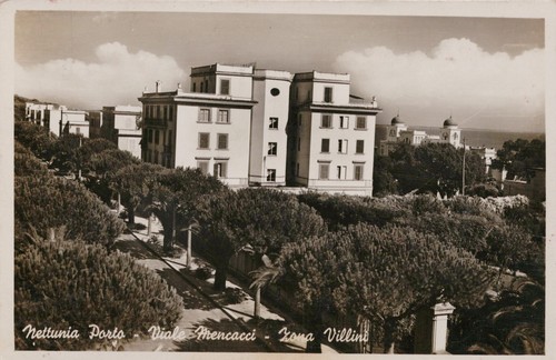 Cartolina epoca rppc viale - cartolina, d'epoca