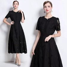 Abito Nero Elegante In Pizzo