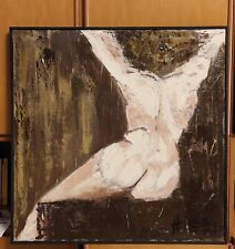Dipinto olio "Nudo di spalle " 70x70.