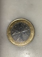 Moneta da 1 euro rara MALTA anno 2008  - circolata -