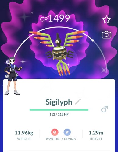 Shiny sigilyph pokemon t - pokemon, t-