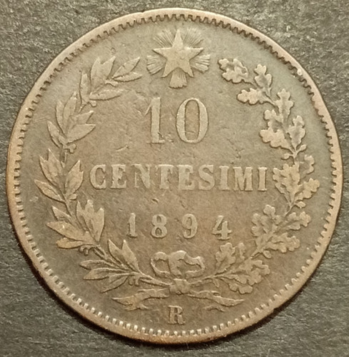 Centesimi lire 1894 r - 10,