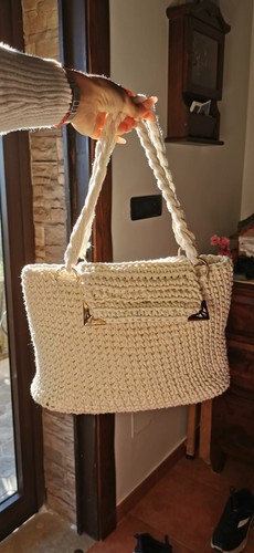 Borsa uncinetto fatta a - borsa,