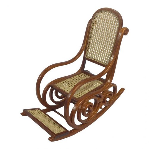 Sedia dondolo boston - a, noce
