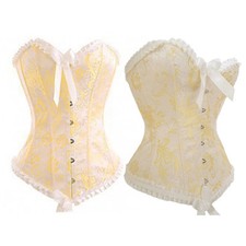 Top corsetto giallo in seta
