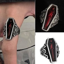 Anelli Gotici Halloween Mummia Vampiro Bara - Acciaio Inossidabile Punk Rock Reg