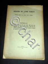 Ferrovie Verbale Orari Estivi 1923 Navigazione e Ferrovie Zona Laghi Alta Italia