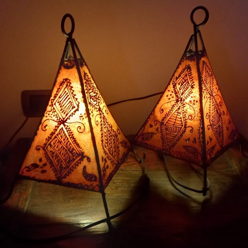 Coppia abatjour lampade etnico - lampade,